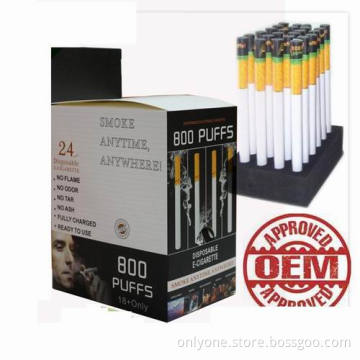 CE, RoHS E Shisha Pen Disposable E-Cigarettes